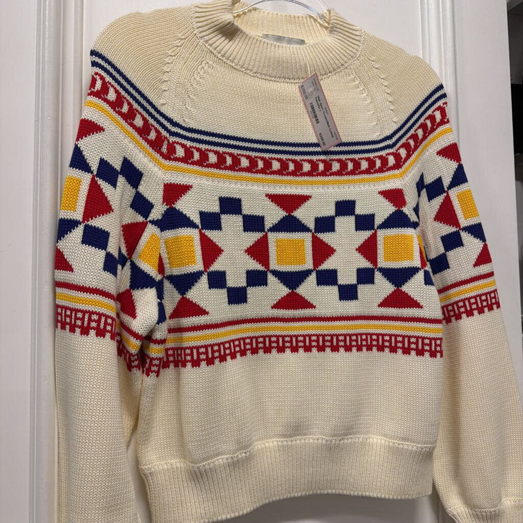 Cream/Muti Cotton Sweater