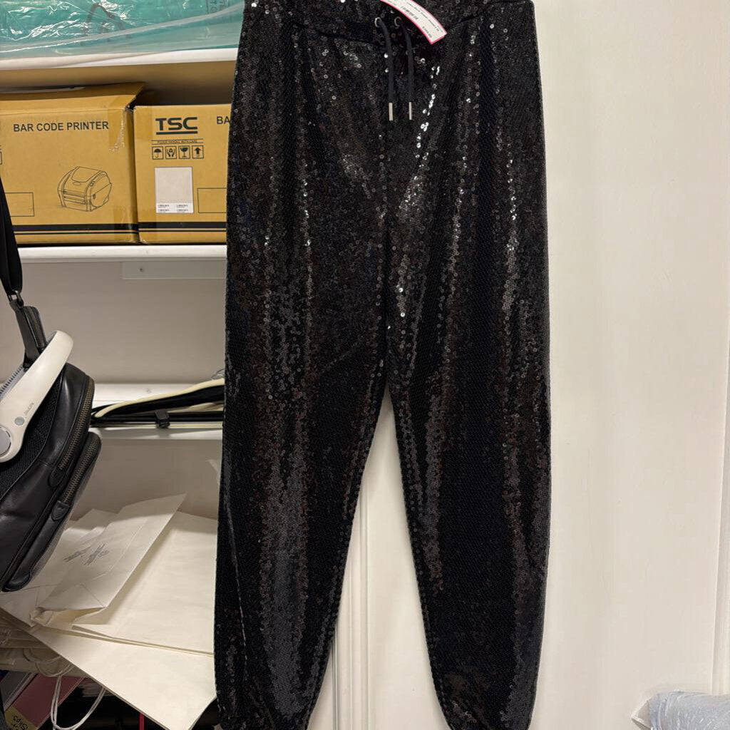 Black Sequin Joggers
