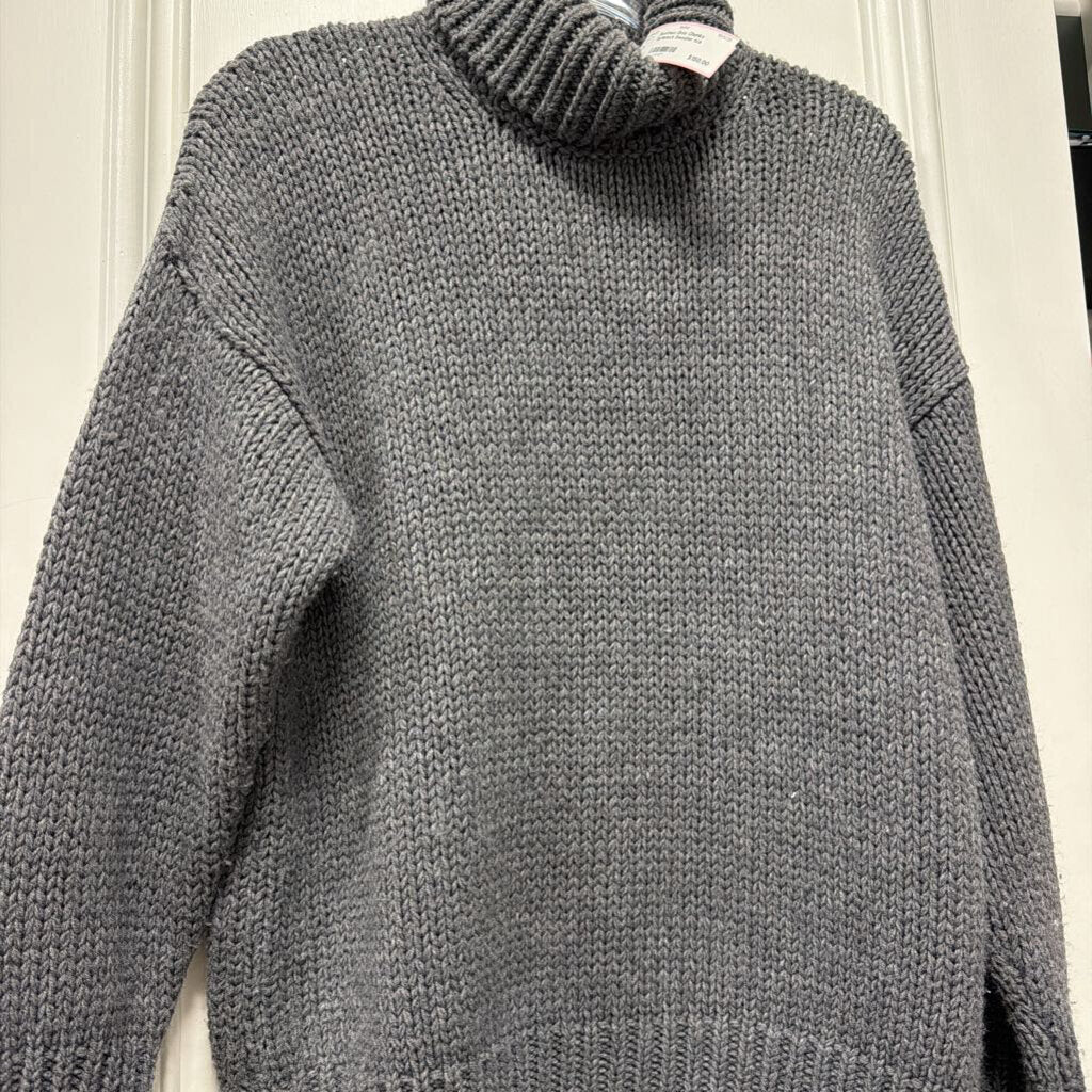 Grey Chunky Turtleneck Sweater