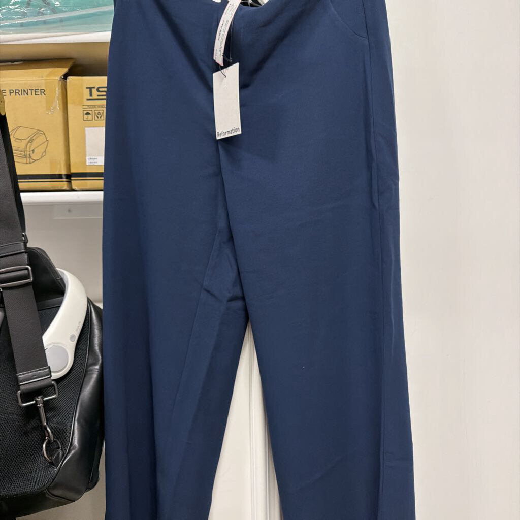 Navy Acetate Wide Leg Pant (NWT)