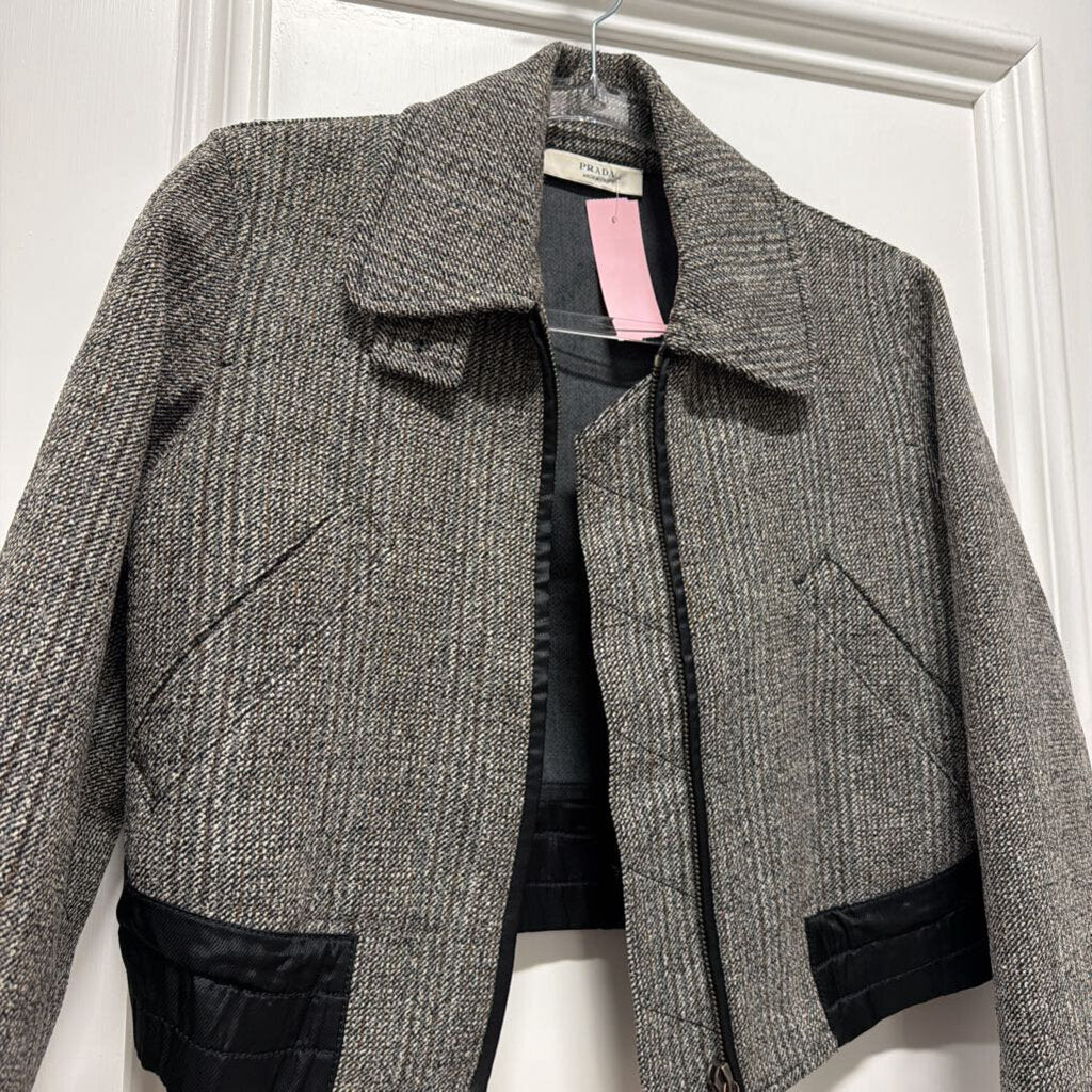 Brown Wool Tweed Jacket
