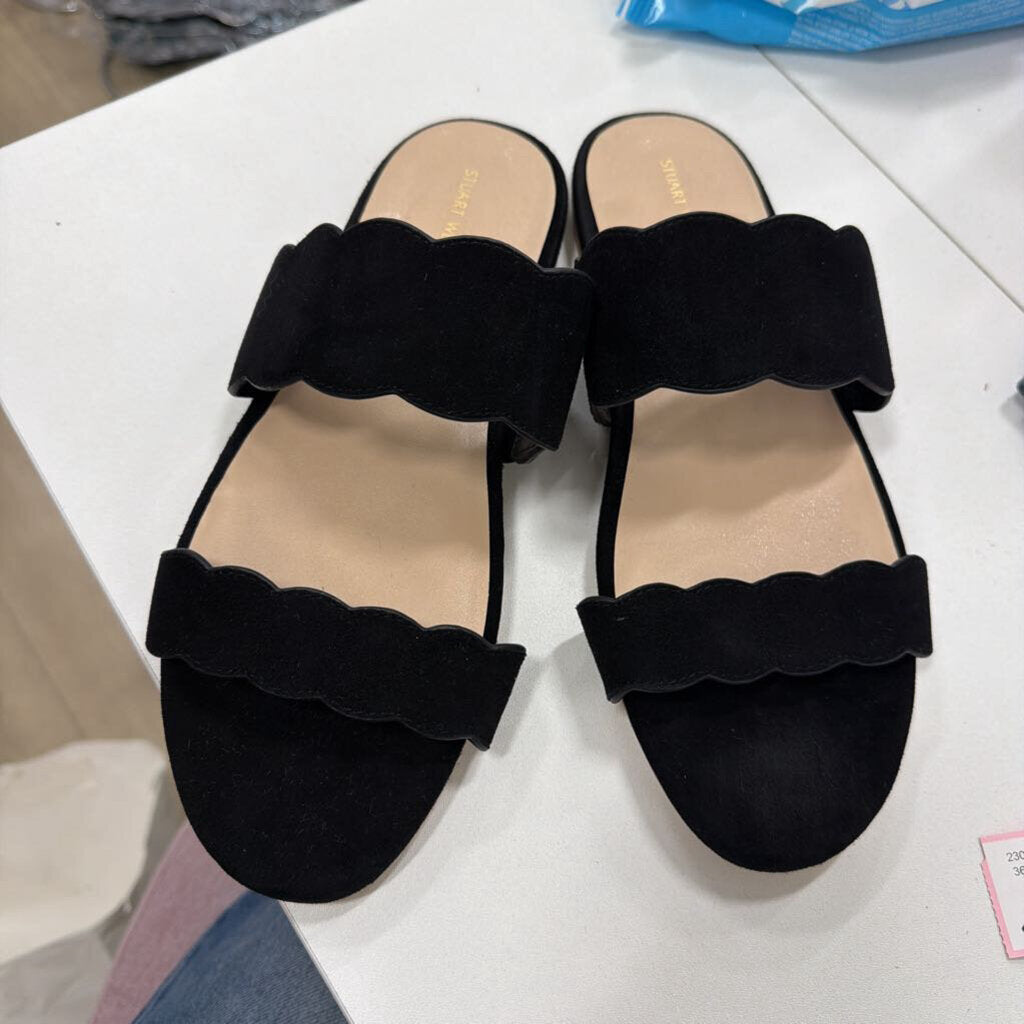 Black Suede Slide Sandals (NEW) (7)