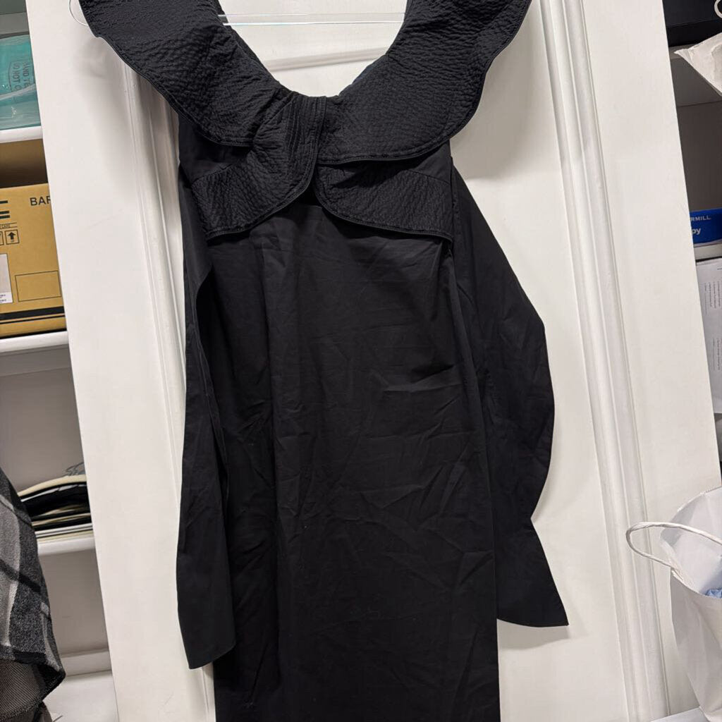 Black Ruffle Sleeve Dress