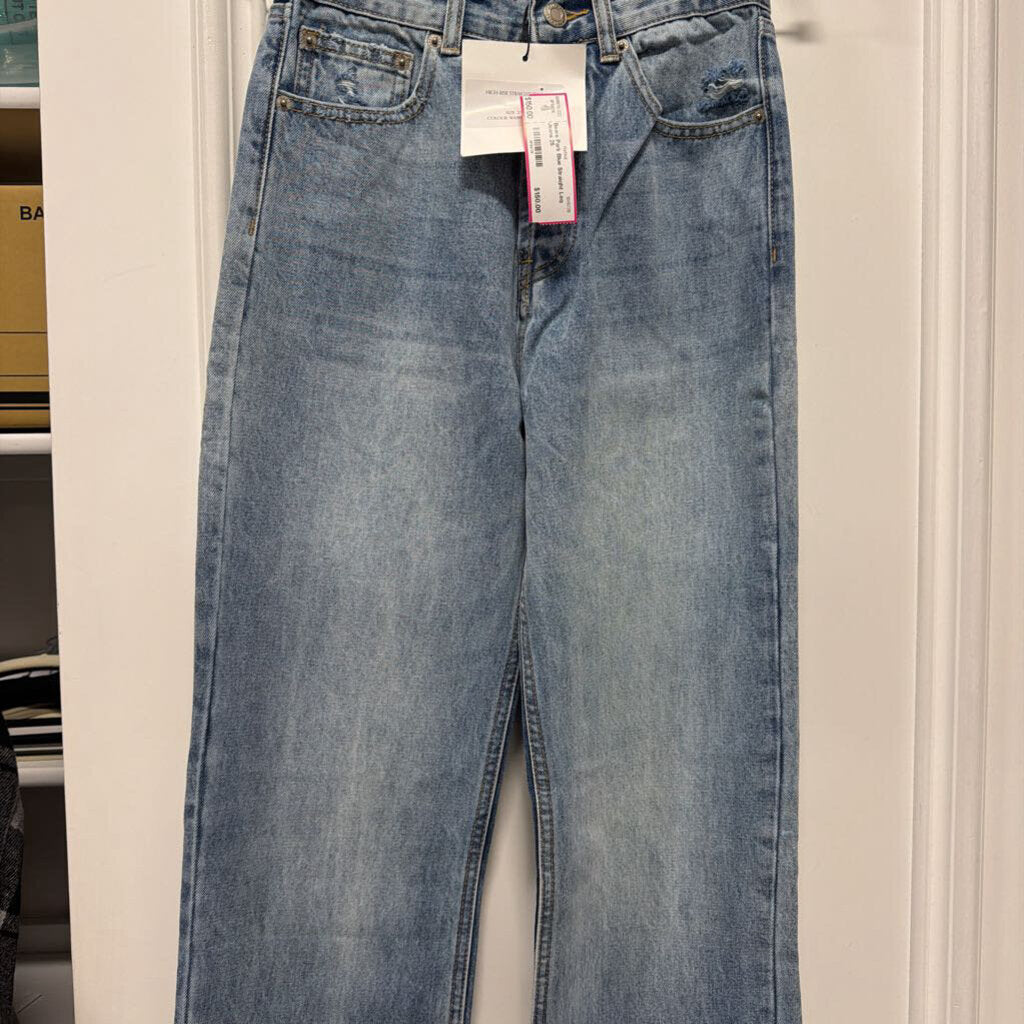 Blue Straight Leg Jeans