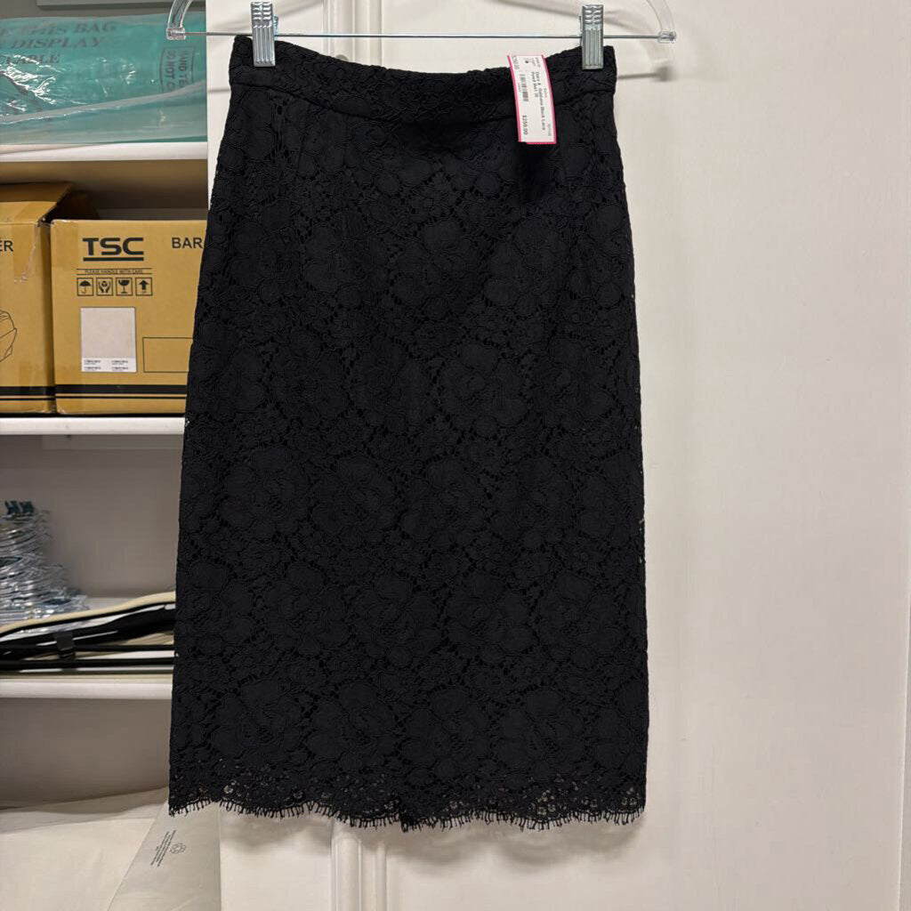 Black Lace Pencil Skirt