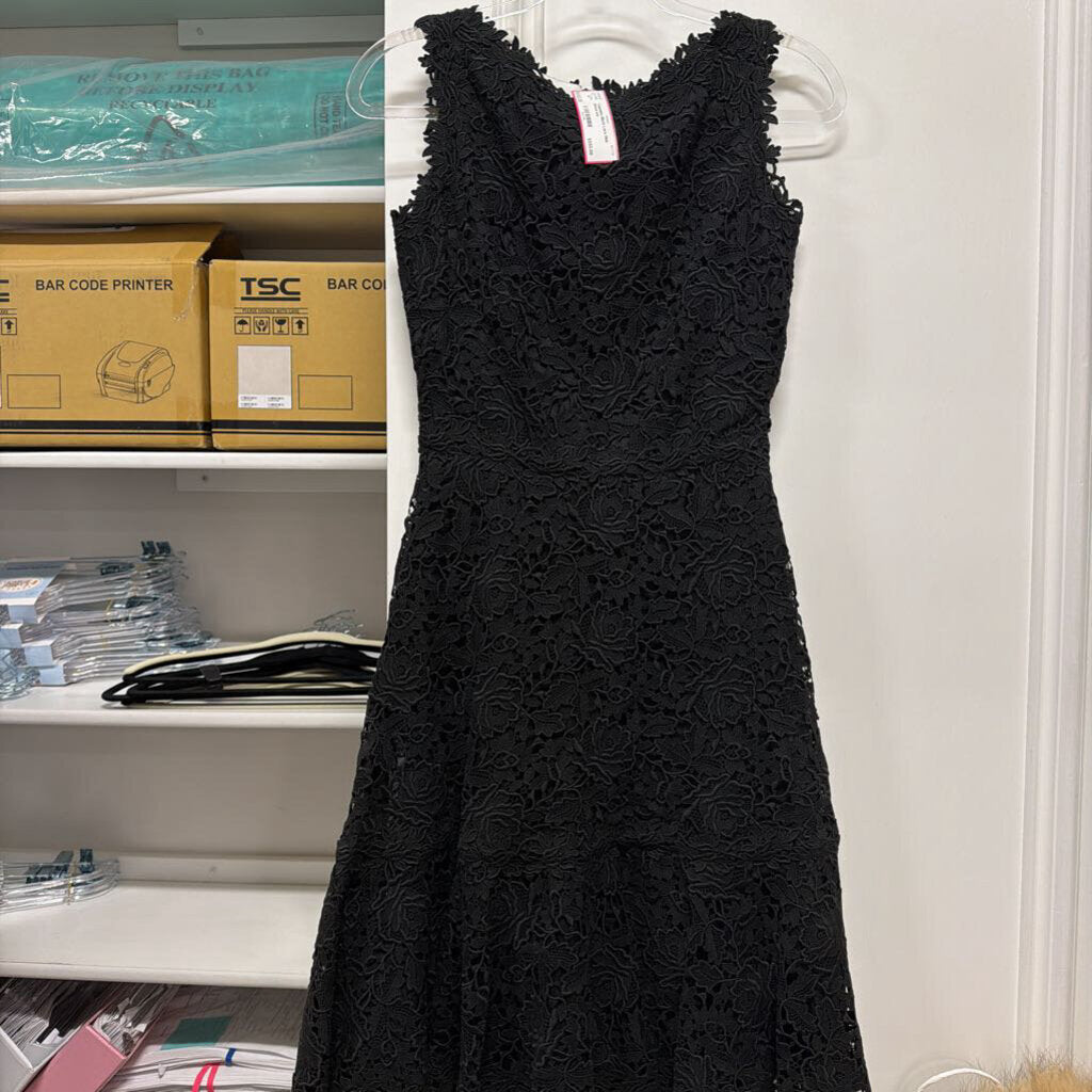 Black Lace Midi Dress