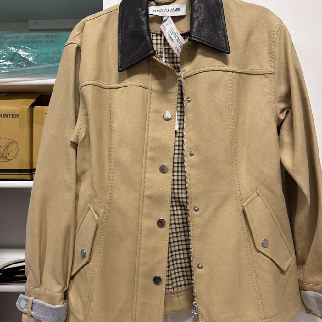Beige Cotton Lambskin Collar Jacket (NWT 1098)