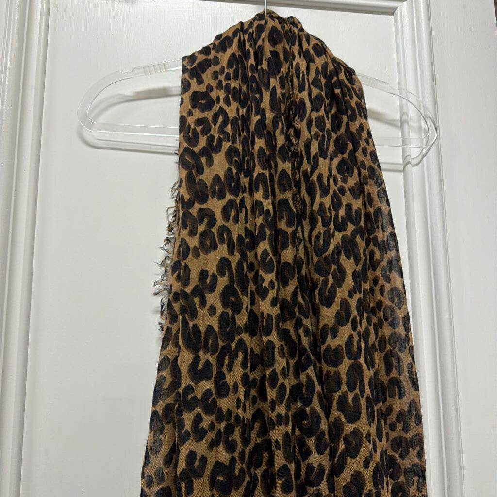 Animal Print Logo Scarf