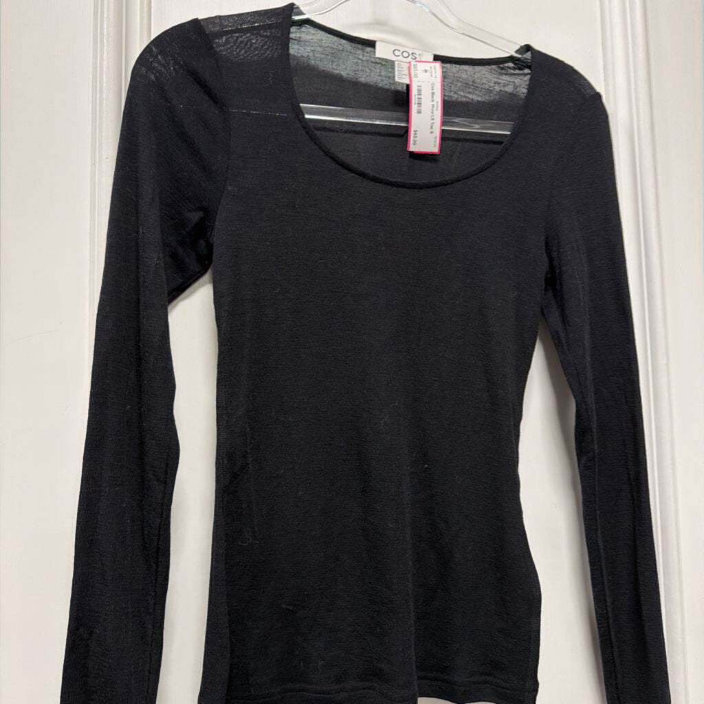Black Wool LS Top