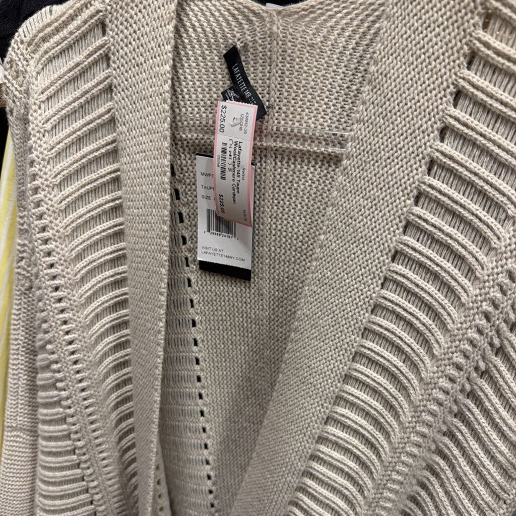 Taupe Wool/Cashmere Cardigan (NWT)