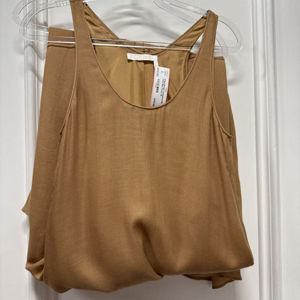 Brown Cashmere/Silk Tank Maxi Dress
