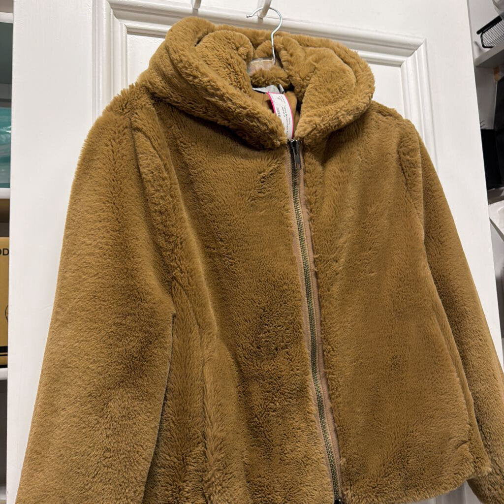 Brown Faux Fur Hooded Jacket