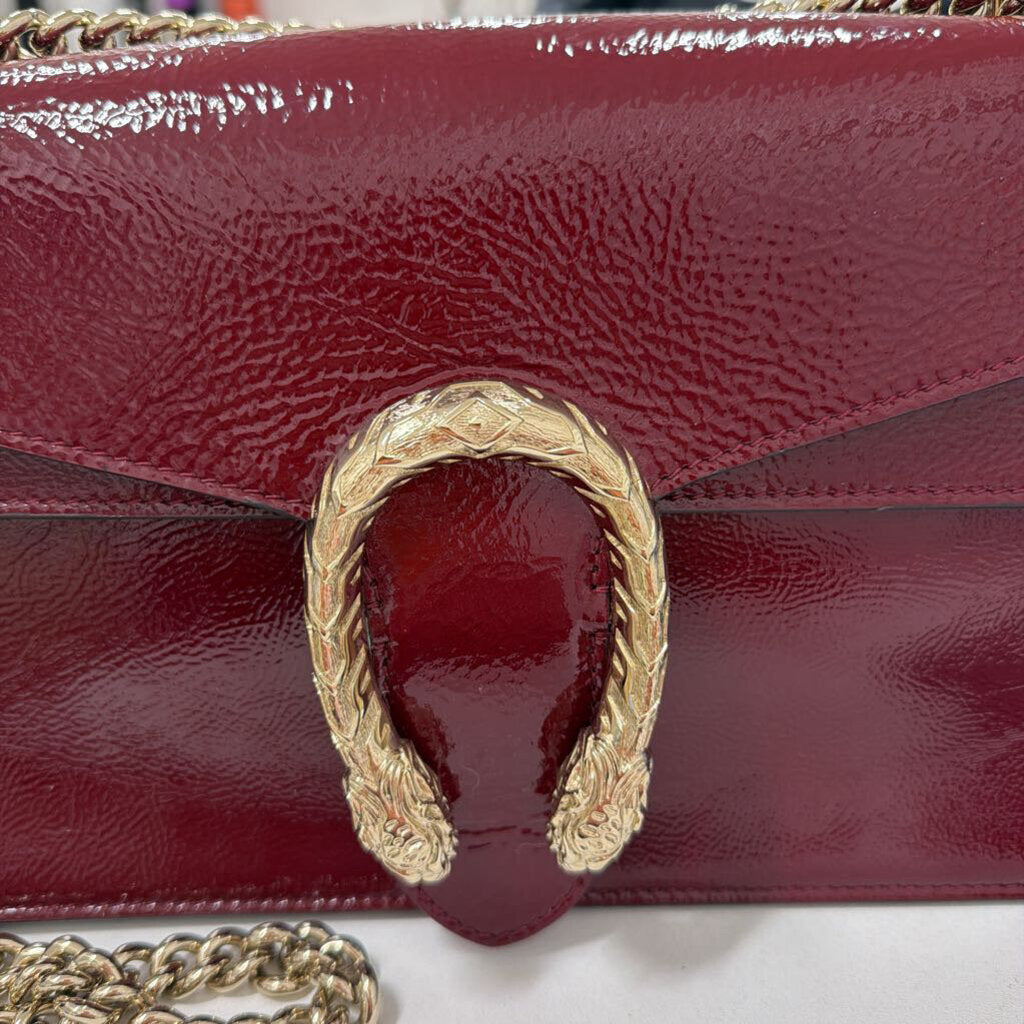 Burgundy Patent Leather Dionysus Crossbody