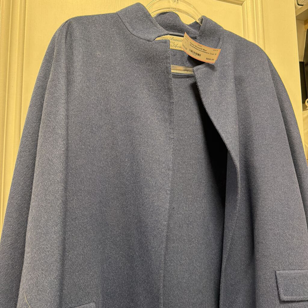 Blue Wool/Angora/Cashmere Coat