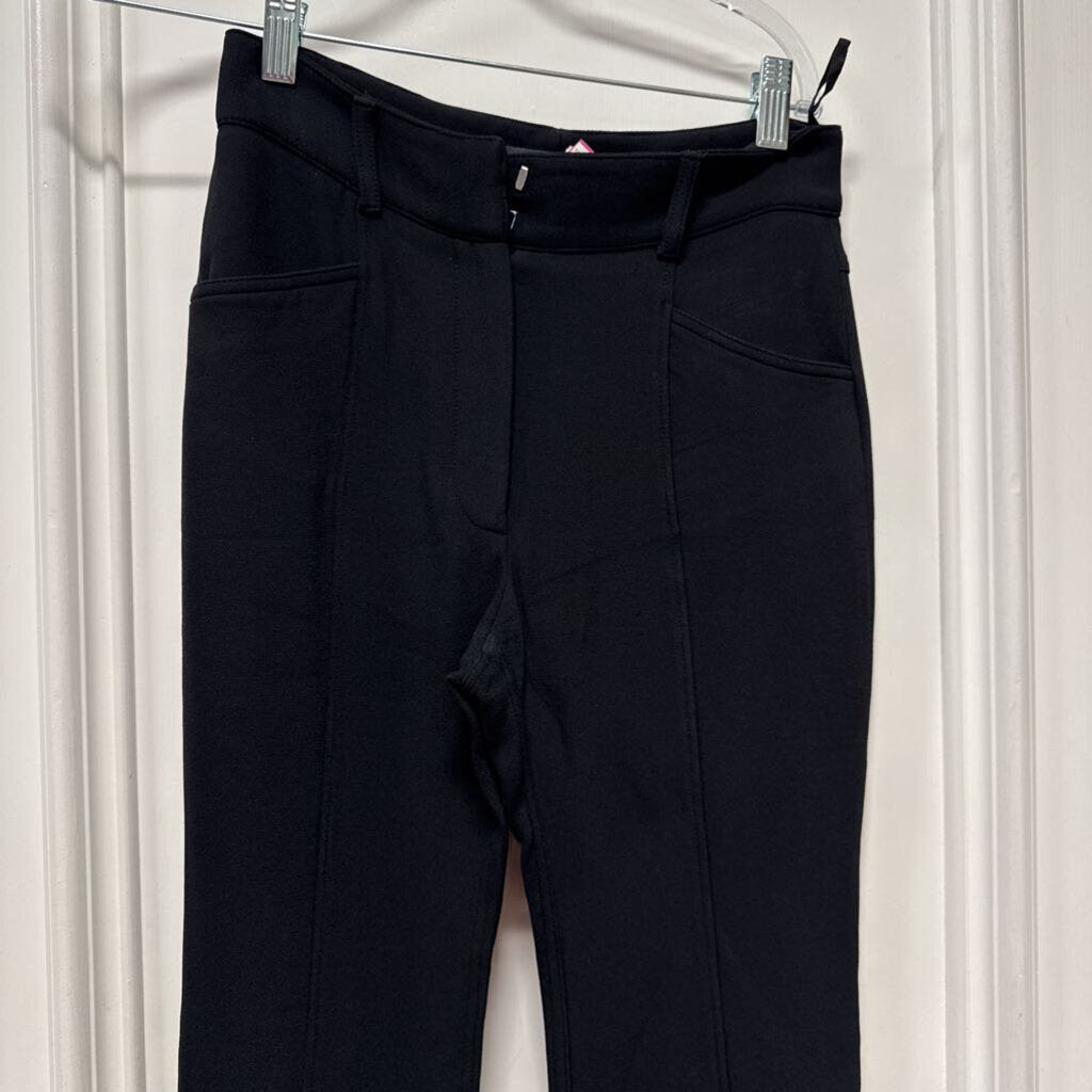 Black Viscose Flared Pants