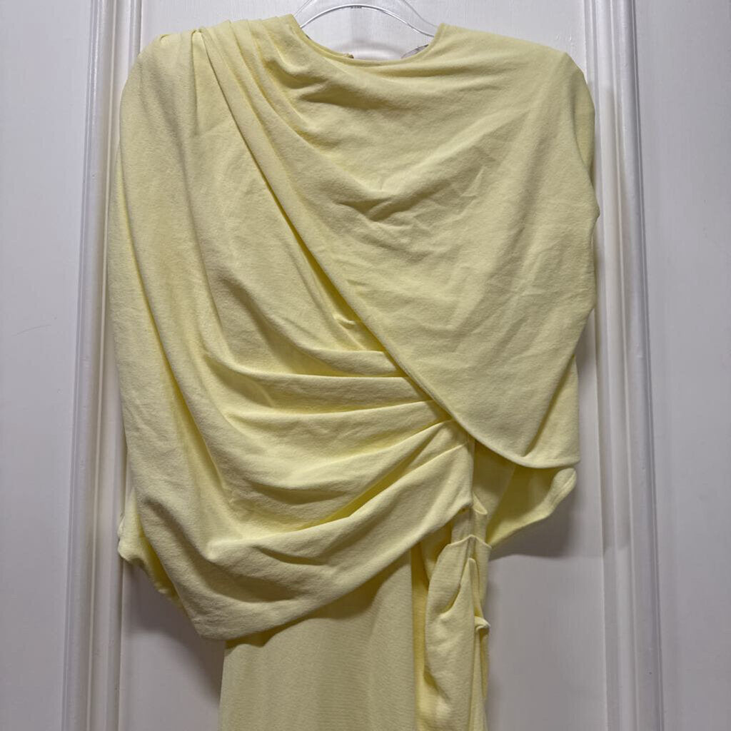Yellow Viscose/Poly Cape Gown (NWT $1200)