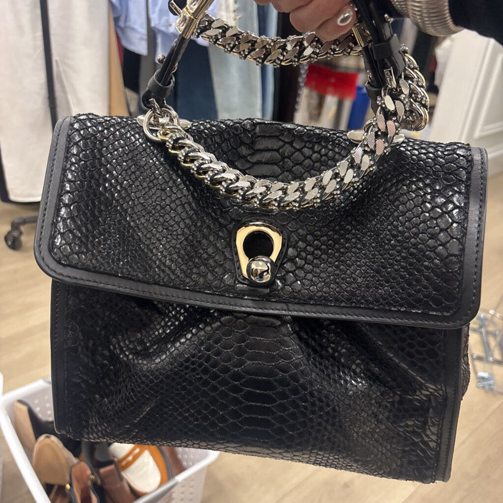 Black Embossed Chain Bag (r3000)