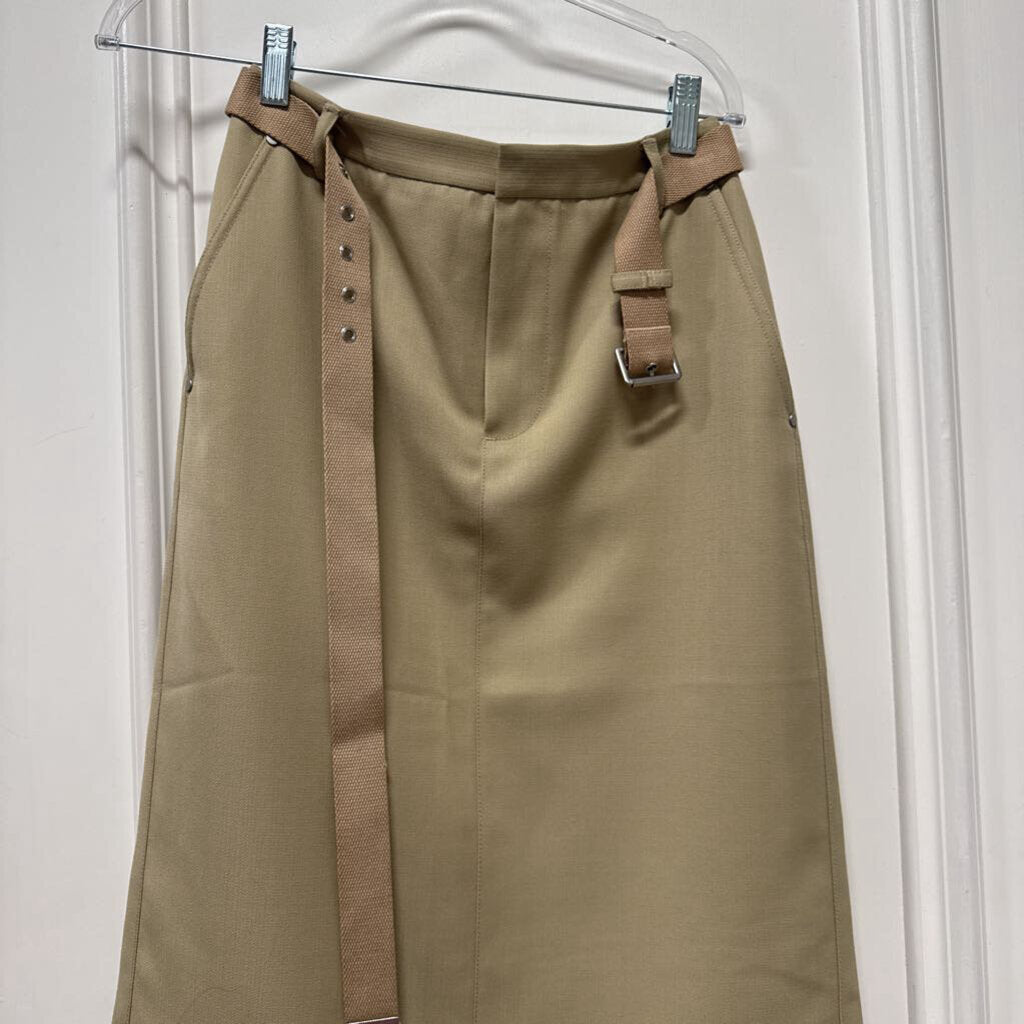 Khaki Midi Skirt