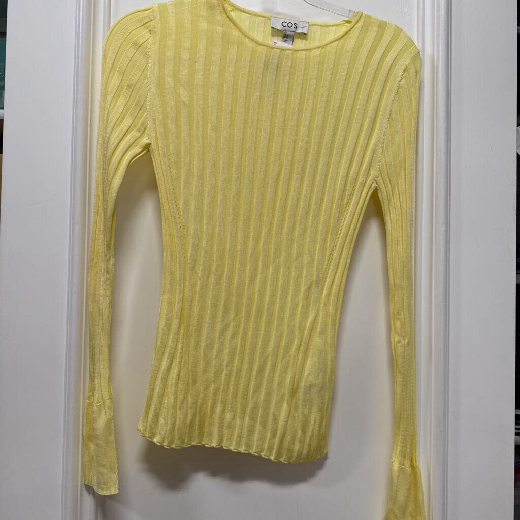 Yelllow Viscose Ribbed Sweater