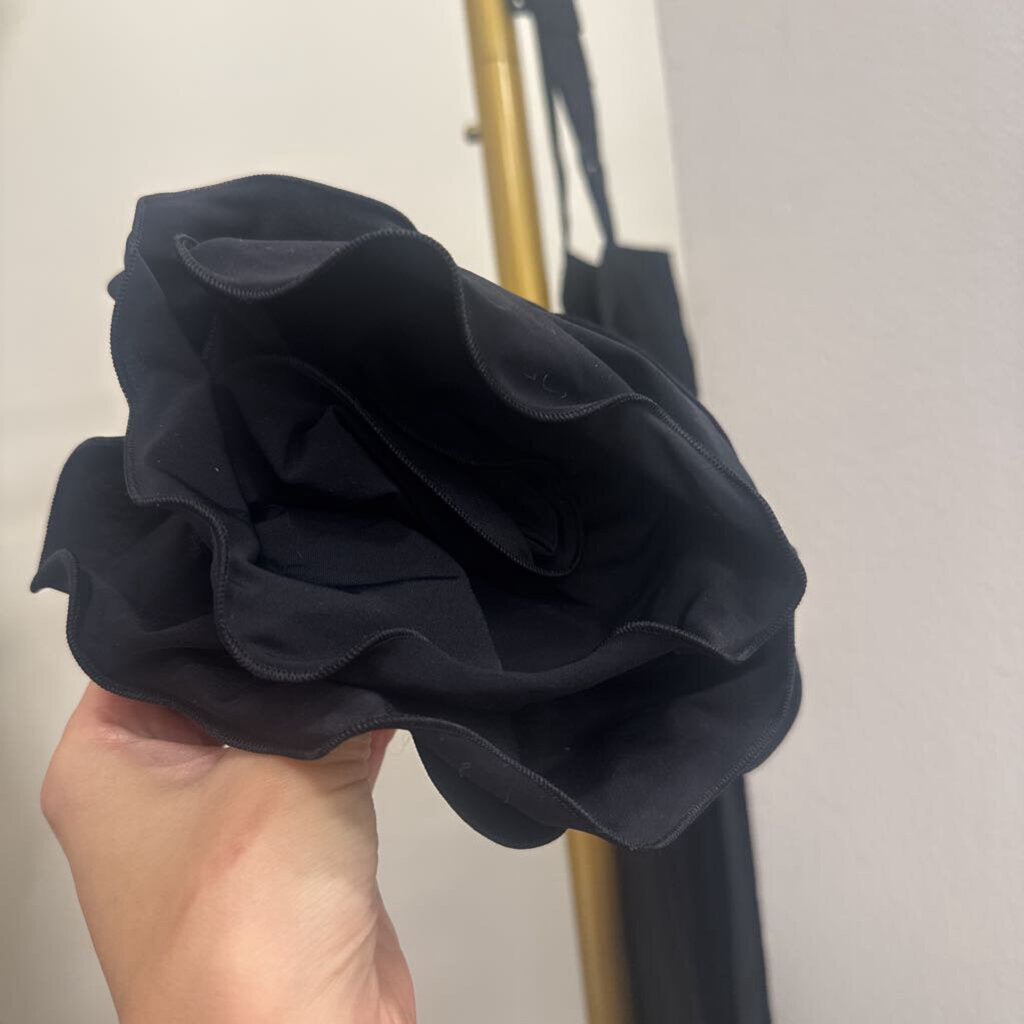 Black Flower Brooch