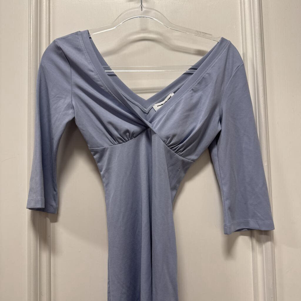 Mode Mischief Blue Modal Mini Dress