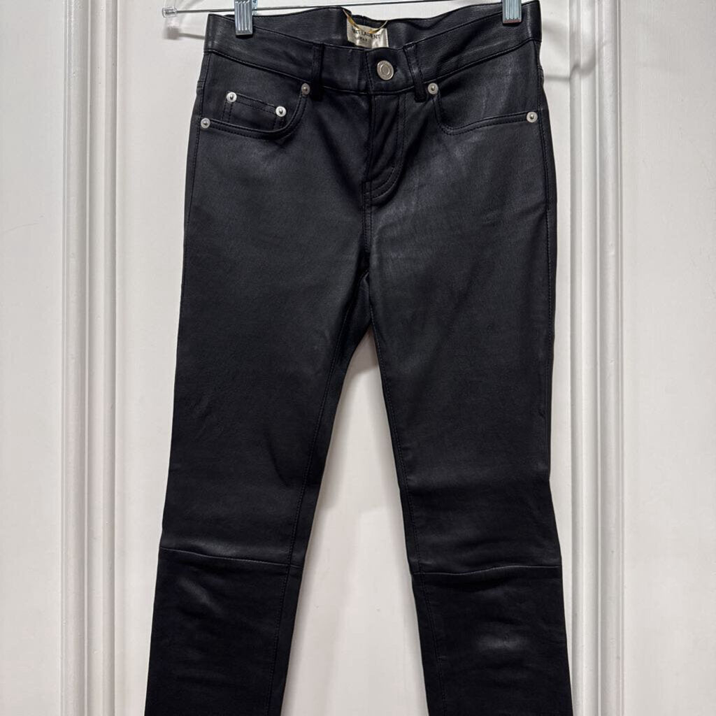 Black Leather Skinny Pants