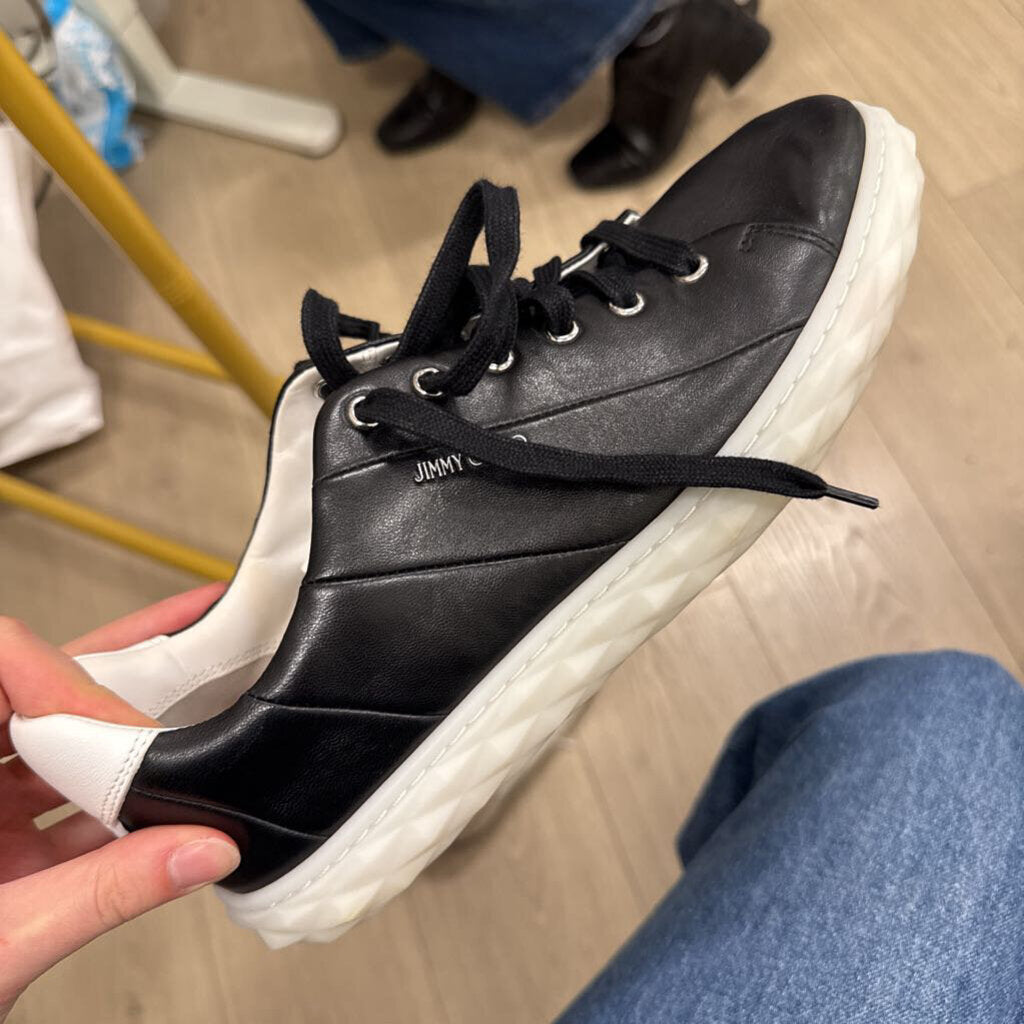 Black Leather Sneakers