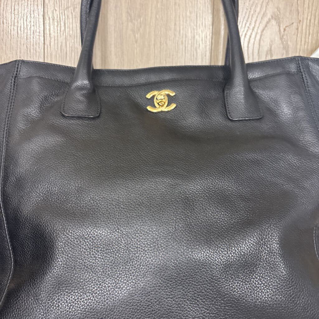 Black Leather Executive Tote