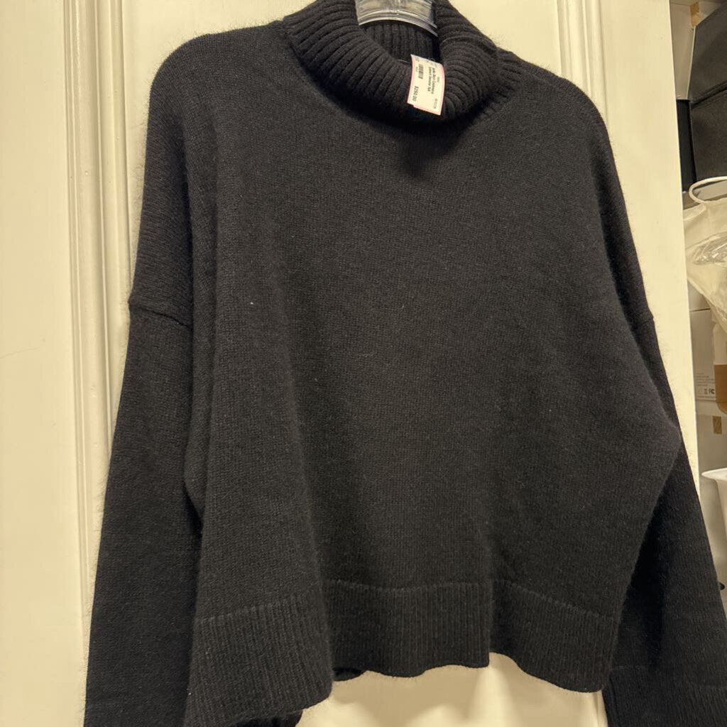 Black Cashmere Turtleneck Sweater