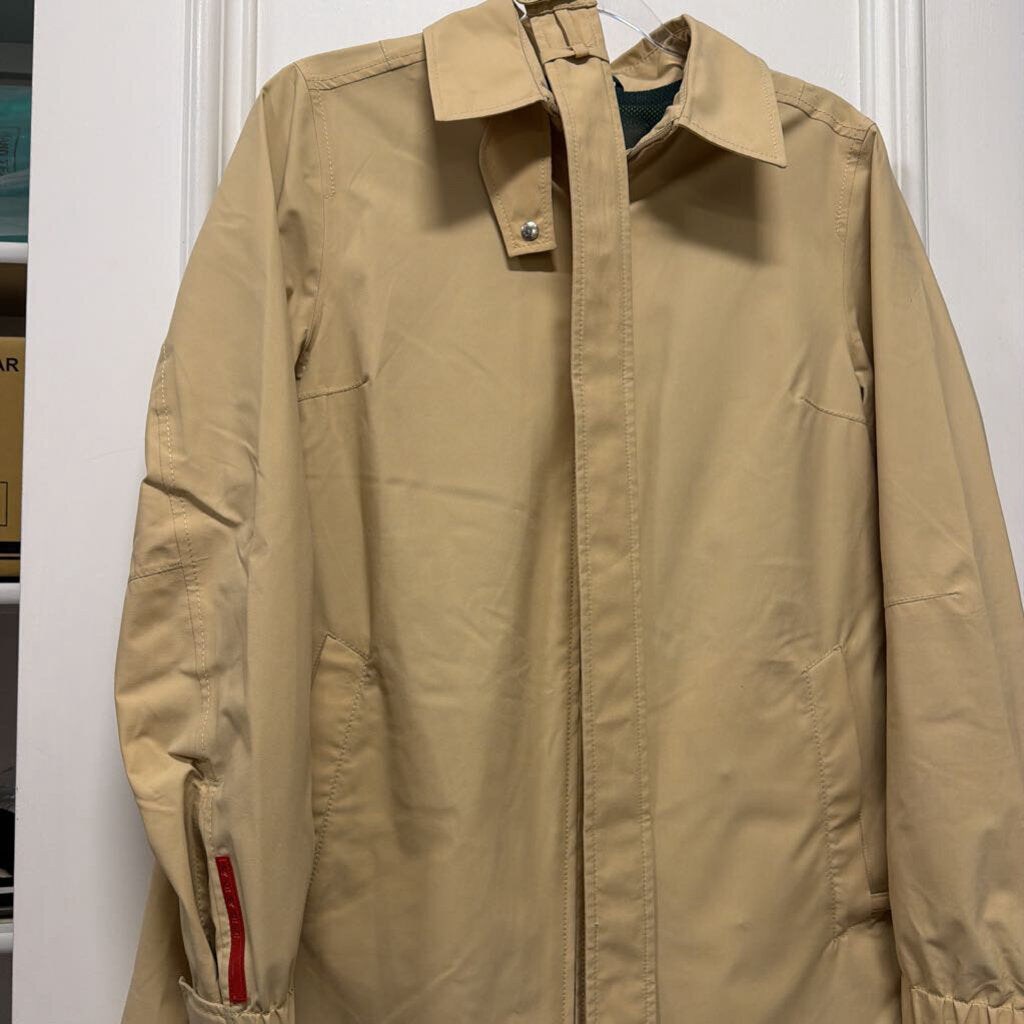 Beige Poly Belted Jacket (as is spots)