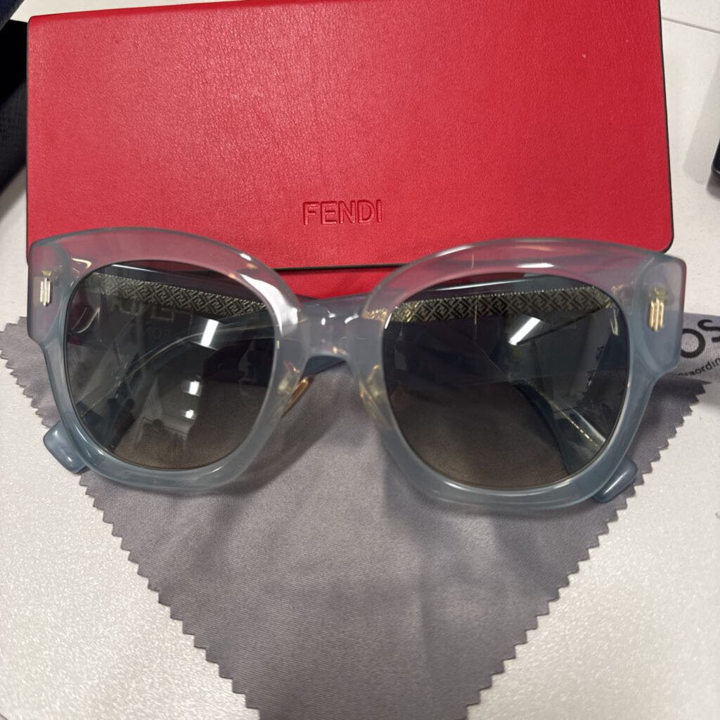 Blue Oversized Square Sunglasses