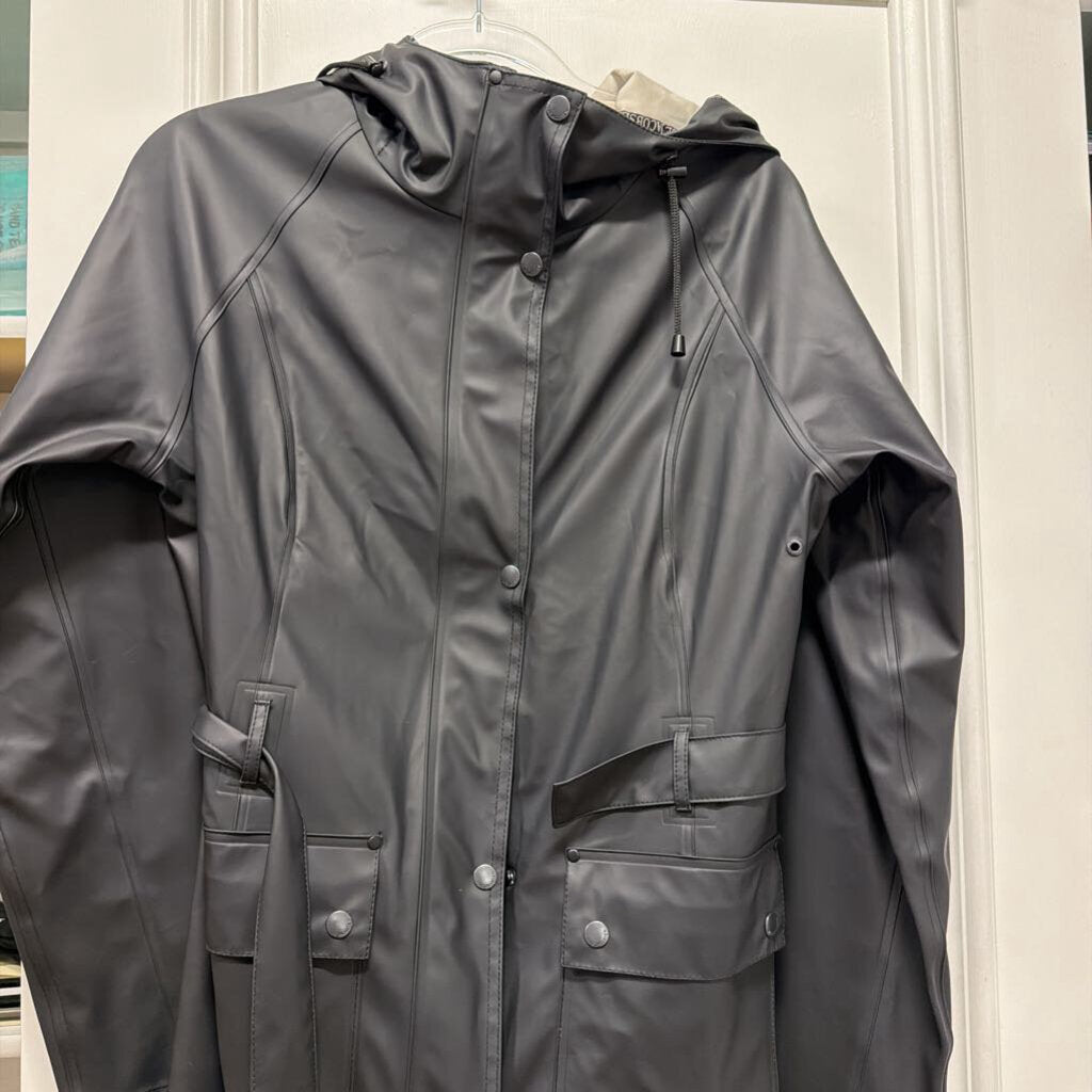 Black Polyurethane Rain Jacket