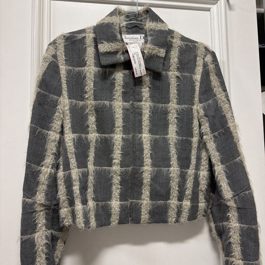 Gray/Cream Wool/Mohair Jacket