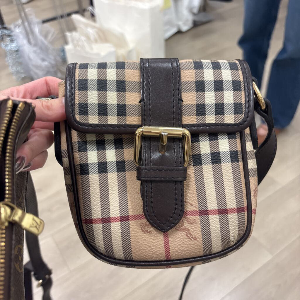 Beige Classic Check Crossbody Bag