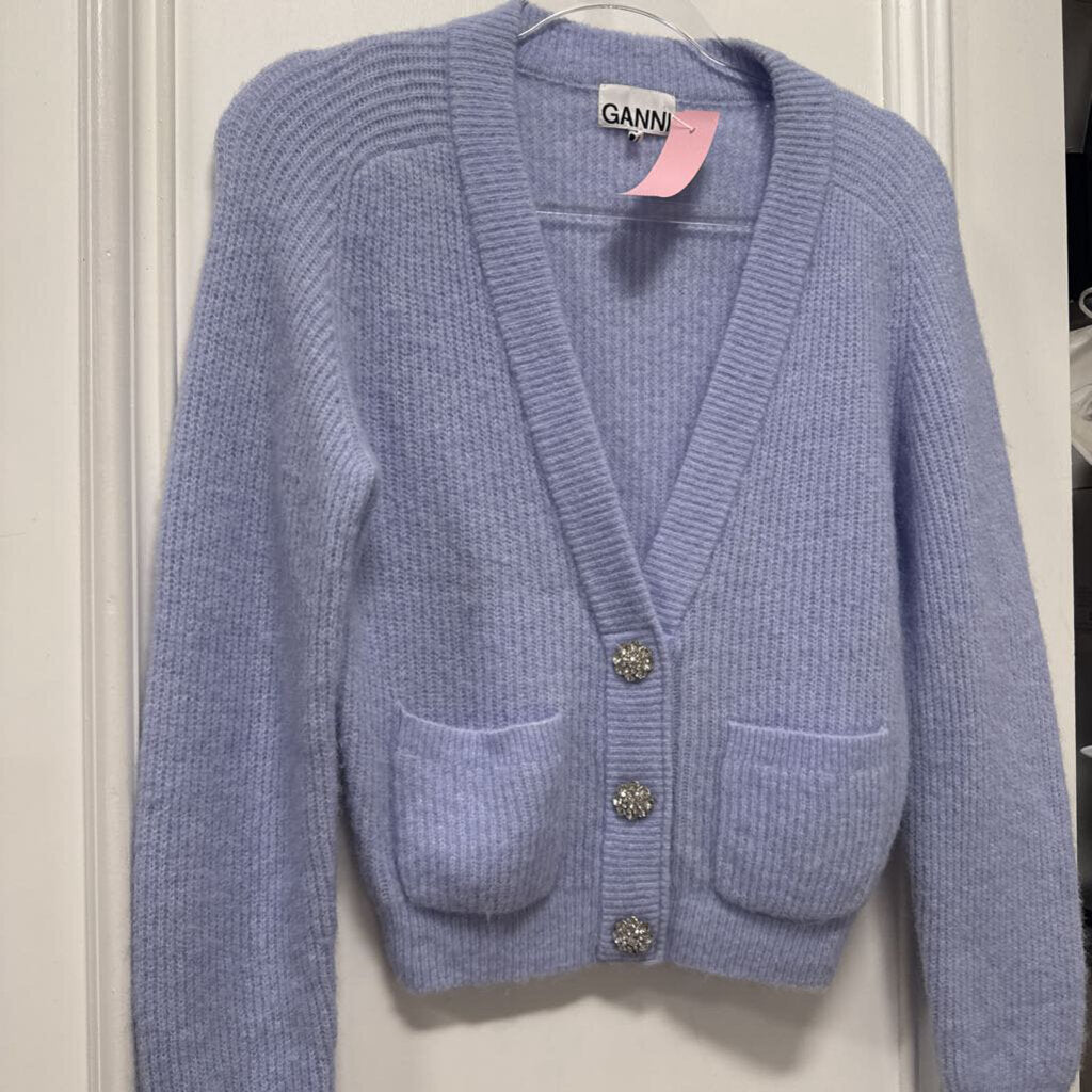 Light Blue Alpaca Blend Cardigan