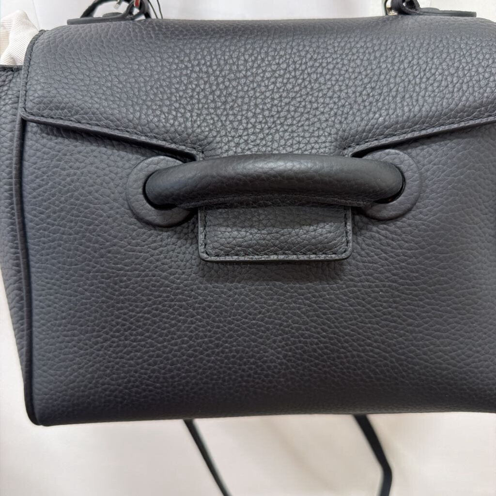 Black Leather Top Handle Crossbody (NWT)