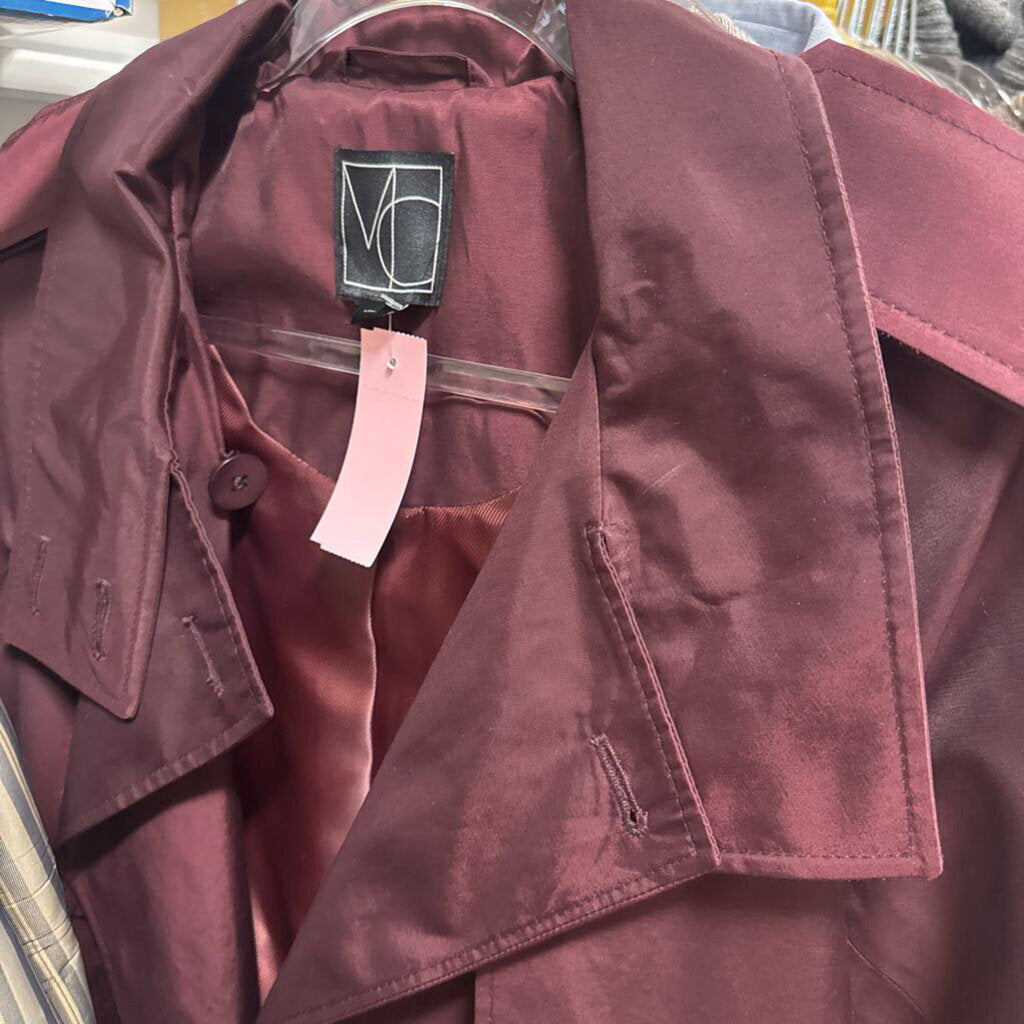 Mercer Collective Maroon Cotton/Poly Trench Coat (NWT)