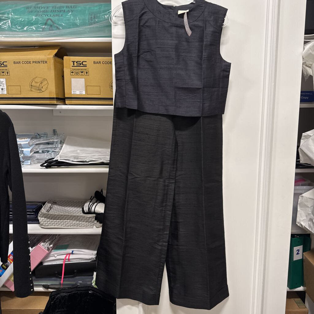 Black Silk Tank/Pant SET