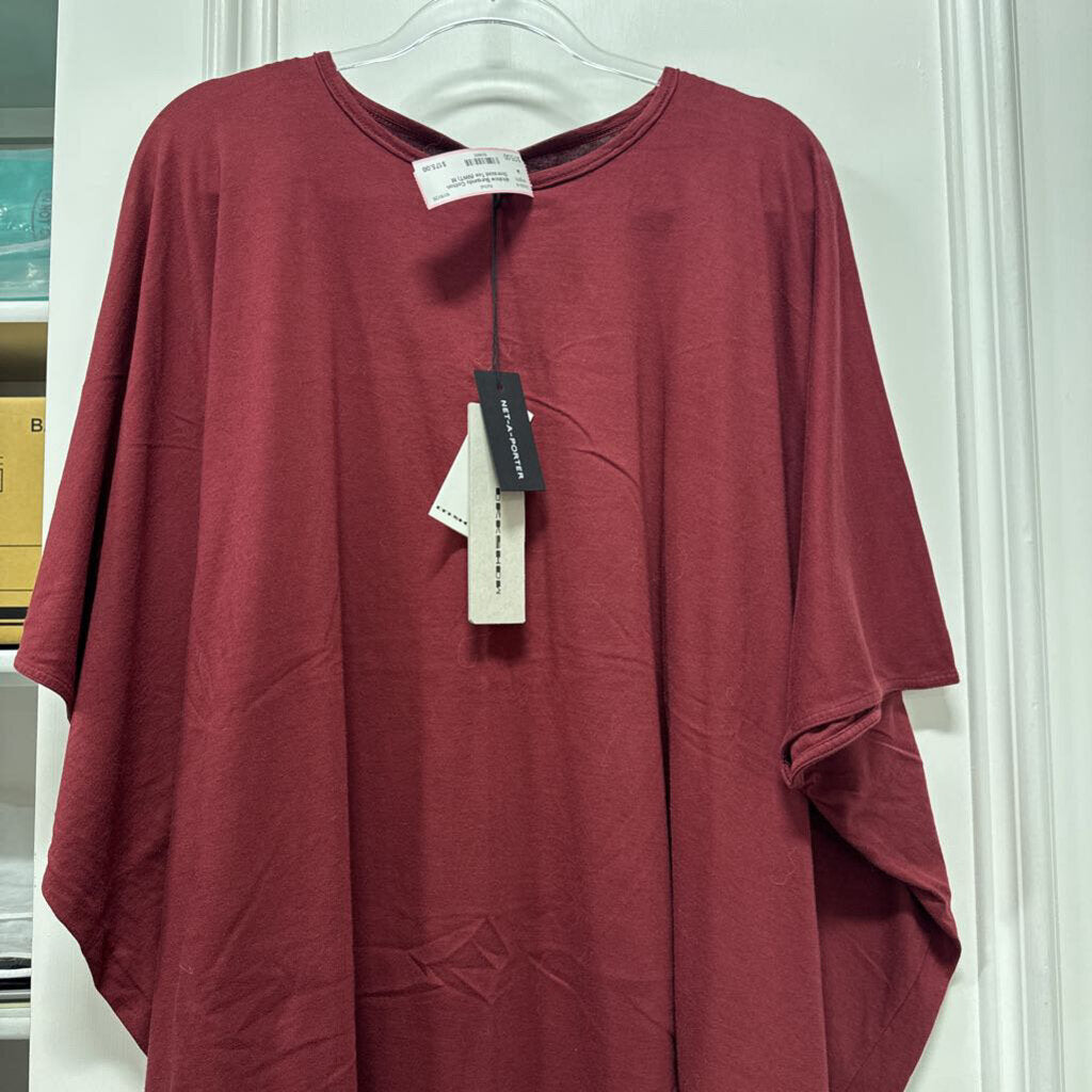 Burgundy Cotton Oversized Tee (NWT)