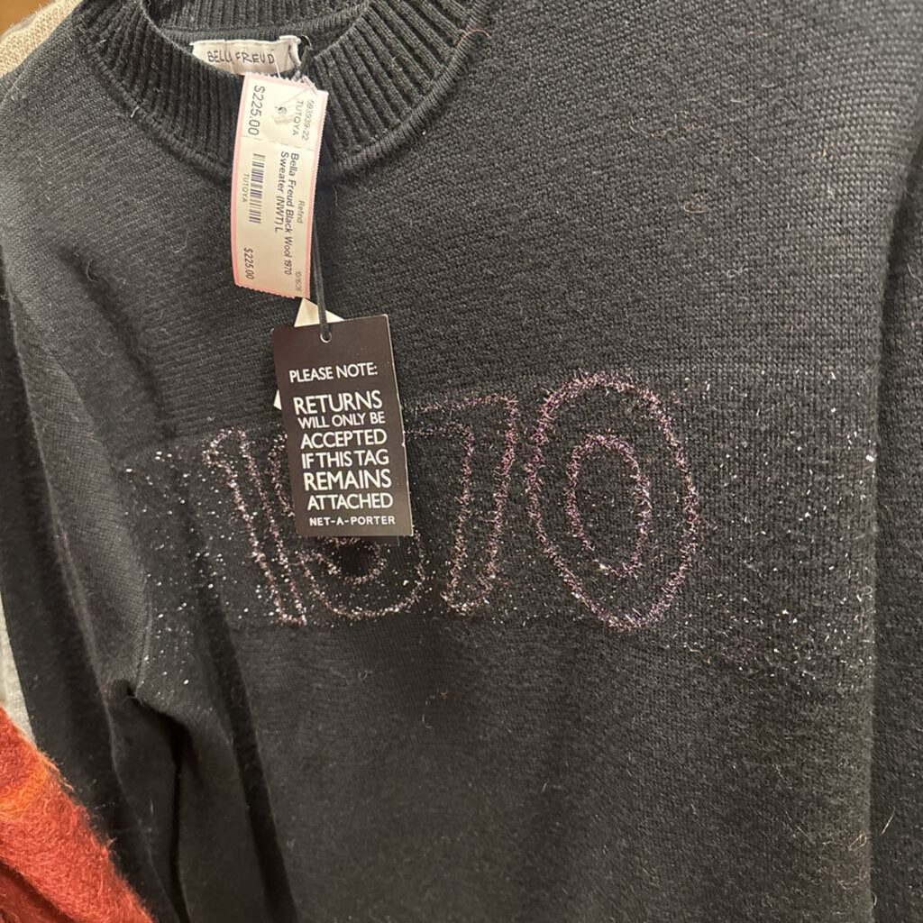 Black Wool 1970 Sweater (NWT)