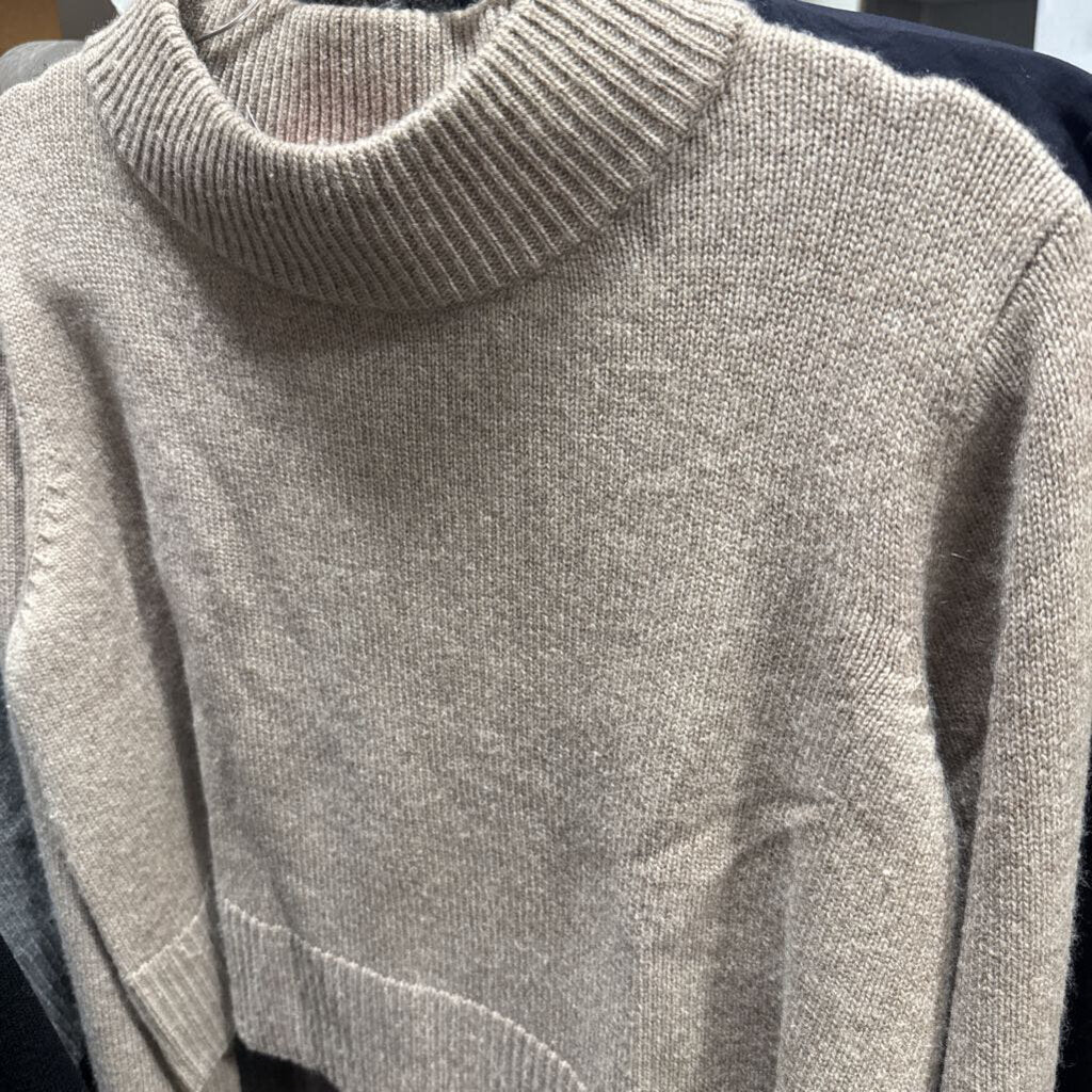 Beige Wool Cropped Sweater
