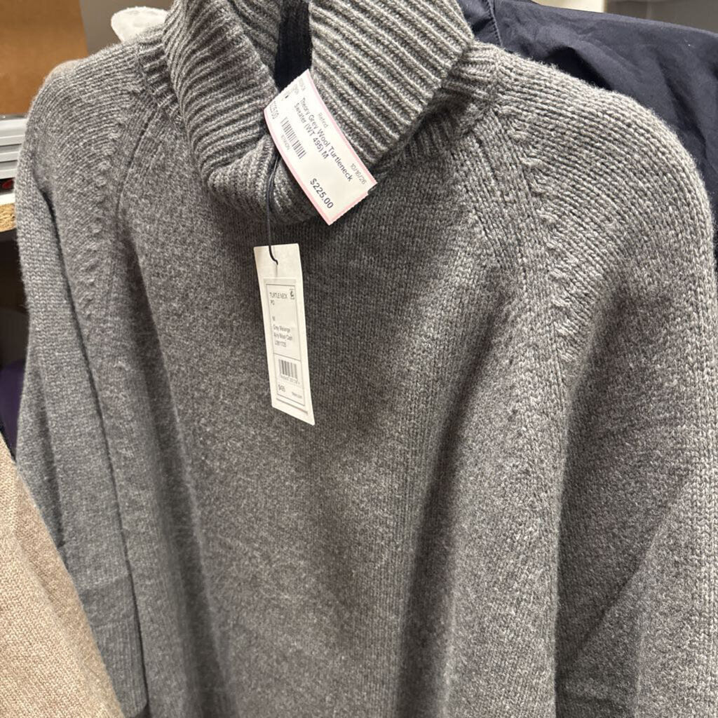 Grey Wool Turtleneck Sweater (WT 495)