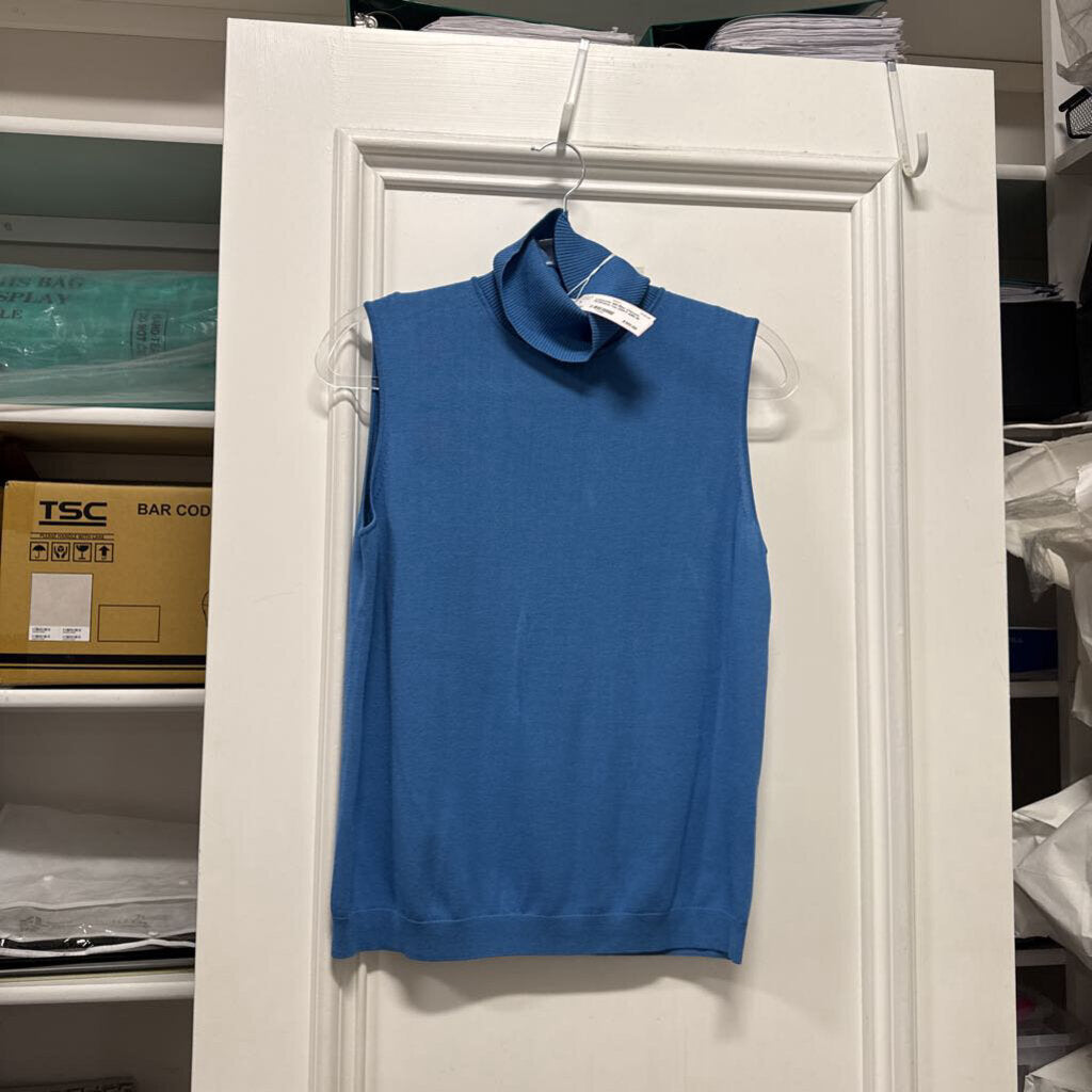 Blue Viscose Turtleneck Top (NWT 498)