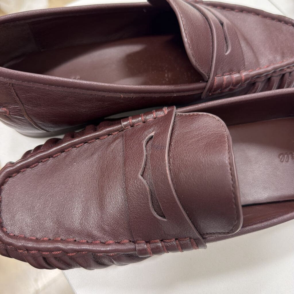 Burgundy Leather Loafers, 9