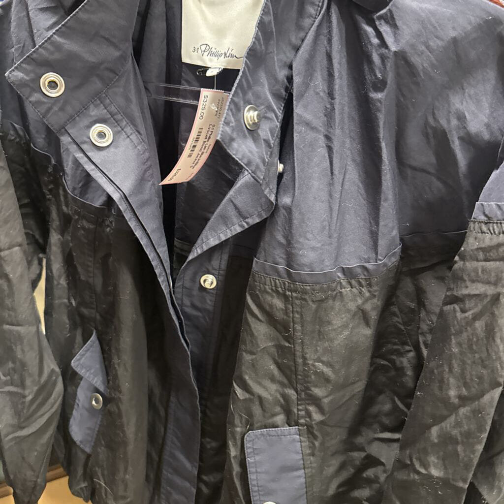 Black/Blue Lyocell Blend Jacket