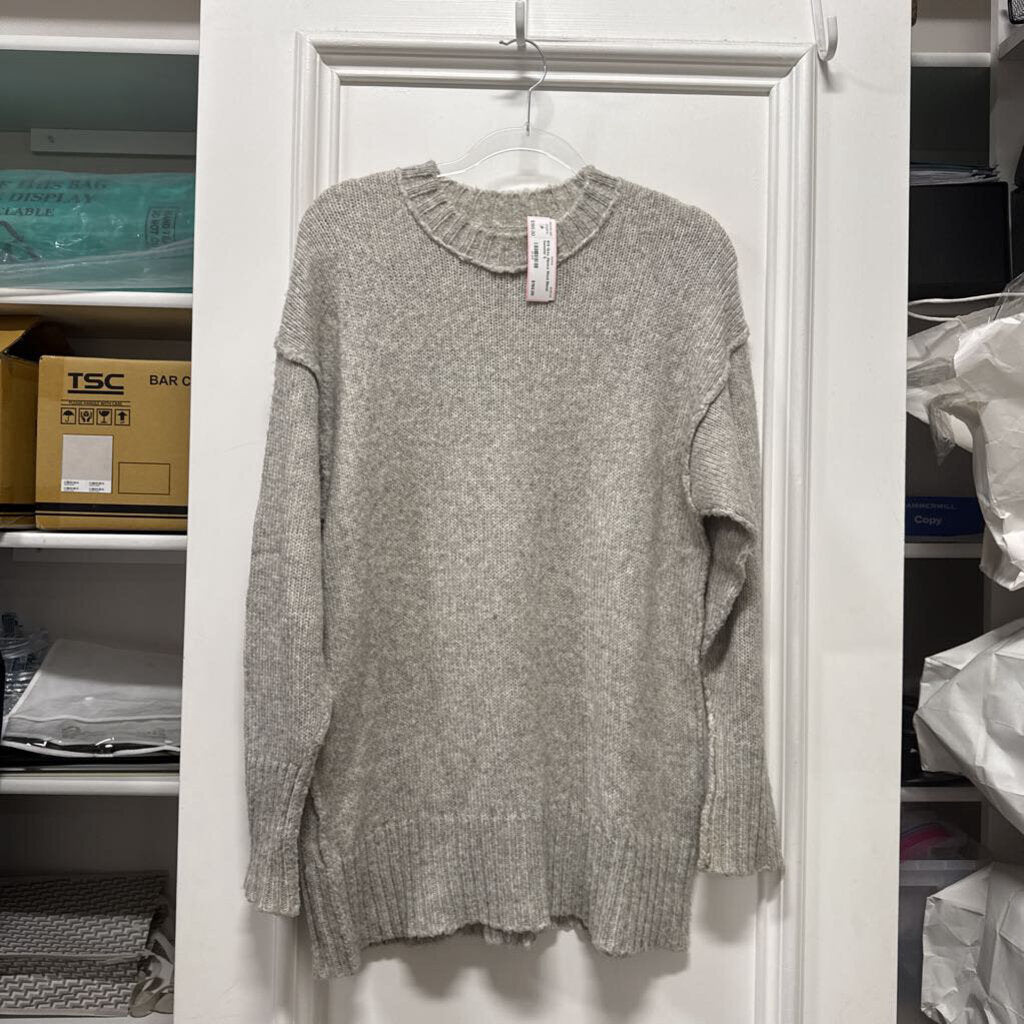 Grey Alpaca Wool Blend Sweater