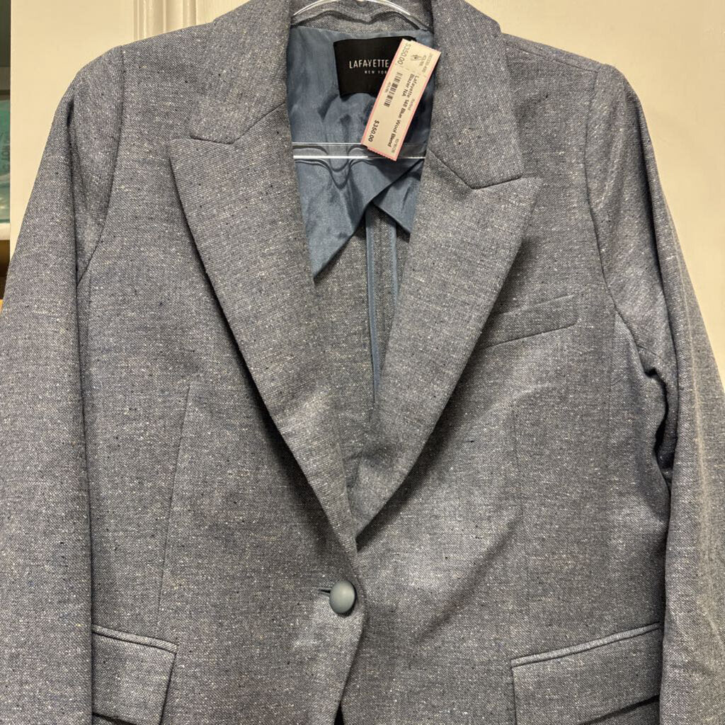 Blue Wool Blend Blazer