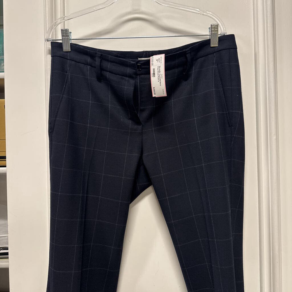 Navy Poly/Wool Pant