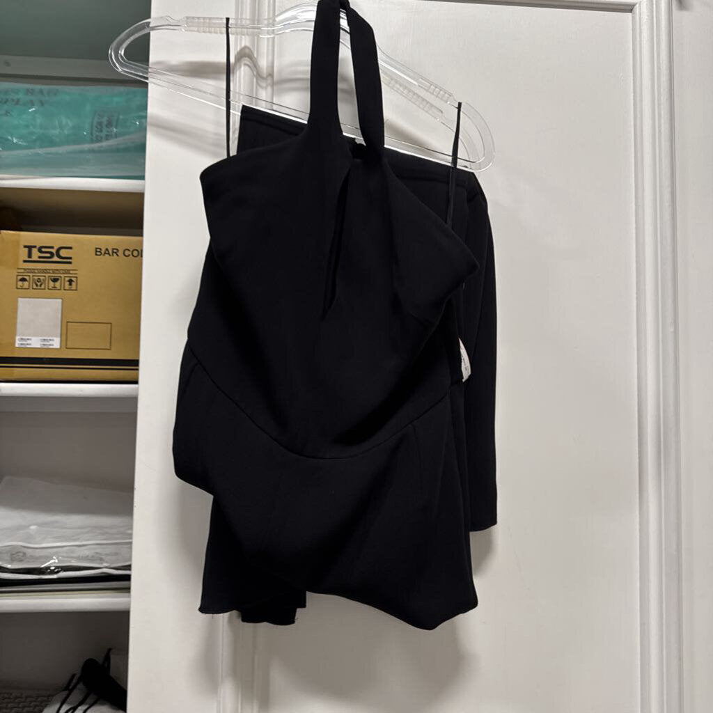 Black Silk Halter Jumpsuit