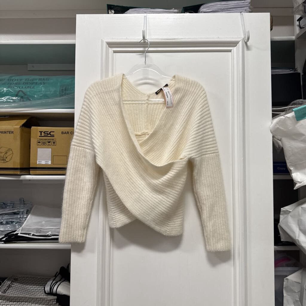 White Poly Knit Sweater (NWT)